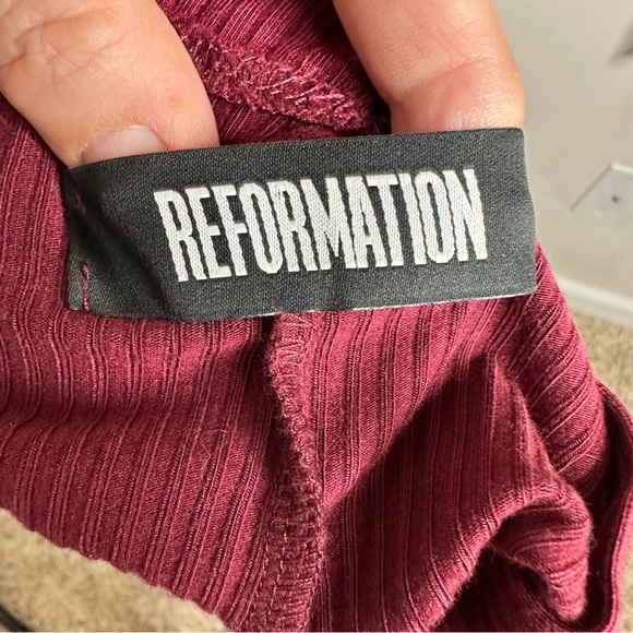 Reformation Berry Halter Jumpsuit Ribbed Low back Small - Picture 11 of 16